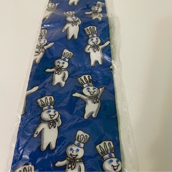 Pillsbury Doughboy Ralph Marlin Blue Classic Men Novelty Neck Tie - Picture 3 of 11